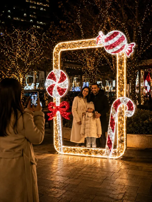 2D LED IŞIKLI YILBAŞI ÇERÇEVE 